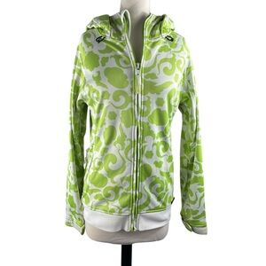 Aperture Lime Green/White Snowboarder's Activeware Women's Hoodie,‎ Size Small
